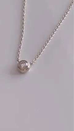 e.m キュービックジルコニアシルバーネックレス　美品のサムネイル