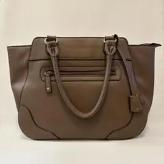 INDIVI 通勤トート A4対応 多収納 ブラウン 肩掛けバッグ