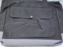 キャンバス ２way トートバッグ ショルダー 斜め掛け 軽量 ブラック