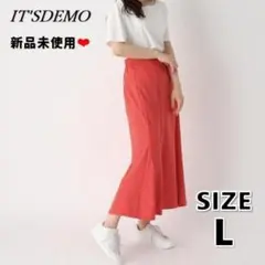 おしゃれカラー❣️ イッツデモ マーメイドスカート ポンチ 赤 Lのサムネイル