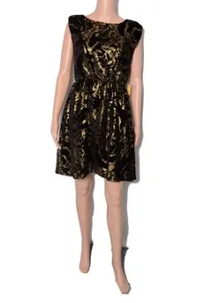 アリスアンドオリビア　黒金　ワンピース　ドレス