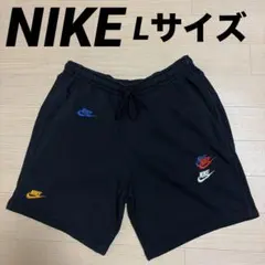 美品 ナイキ メンズ ショートパンツ スウェット生地 Lサイズ ブラックのサムネイル