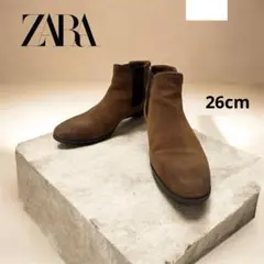 ZARA ザラ サイドゴアブーツ ショートブーツ ブラウン スエード　サイズ40
