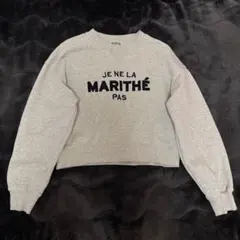 MARITHE FRANCOIS GIRBAUD グレー クロップドスウェット