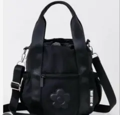 MARY QUANT ブラックショルダーバッグ