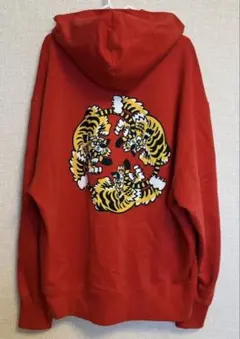 【KENZO】タイガー バックプリント パーカー レッド【美品‼️】のサムネイル