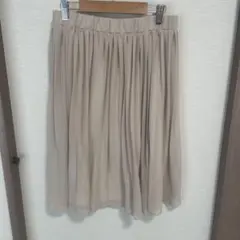 【NATURAL BEAUTY BASIC】シフォンスカート　ベージュ　入学式