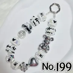 ビーズストラップ/キーホルダー　バッグチャーム ハンドメイド　NO.199