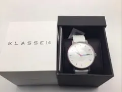 【未使用】KLASSE14 白腕時計 保護シール付き 電池交換済 箱・保証書付きのサムネイル