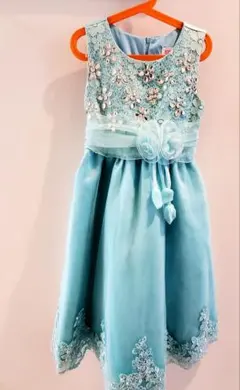 発表会 水色 フォーマルドレス 12歳140～150cm