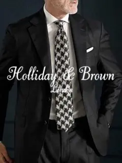 【新品】Holliday & Brown／ハウンドトゥース／ブラック×ホワイト