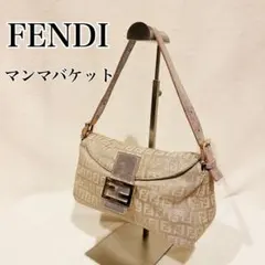 希少✨FENDI ラメ入り ピンク マンマバケット ワンショルダー ズッカ柄