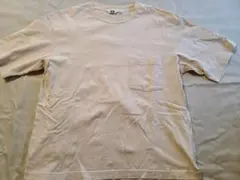 廃盤 UNIQLOu オーバーサイズポケット半袖Tシャツ ベージュ XL