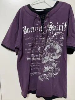 Tシャツ　紫　古着　y2k 平成