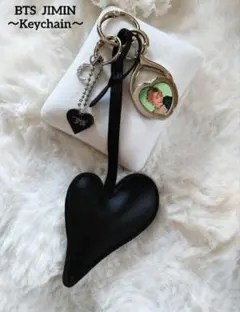 ✤カラ様 専用✤ JIMIN レザーストラップ ガラスフォトキー&チャーム
