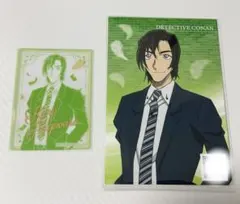 名探偵コナン　コナンプラザ　特典　箔押しクリアカード　ポストカード　萩原研二