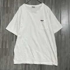 フィラ　クルーネック半袖Tシャツ　白　M