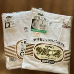 GUNZE 長袖U首 & GQ-1 長ズボン セット