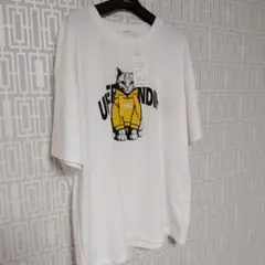 新品 猫プリント 半袖Tシャツ ホワイトのサムネイル