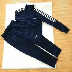 adidas トレーニングウエア 上下セット 160サイズ 濃紺 アディダス