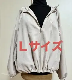 フード付 ライトベージュ マウンテンパーカー ブルゾン ジャケット ジャンパー