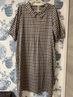 日本製　奈良県奈良市アパレル商品　チェックワンピース Free size