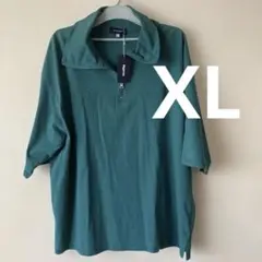 BACK NUMBER ハーフジップ ポロシャツ グリーン XLのサムネイル