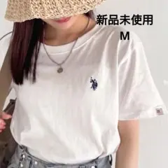 U.S. POLO ASSN. ワンポイント刺繍 Tシャツ ホワイト Mのサムネイル