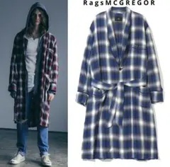 RagsMCGREGOR ラグスマックレガー オンブレチェック ガウンシャツ Mのサムネイル