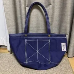 ☆一回のみ使用 一澤信三郎帆布 トートバッグ 手さげ 紺 ネイビーのサムネイル