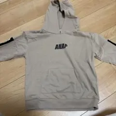 ANAP KIDS ベージュ フード付きパーカー M