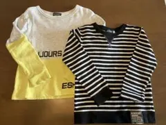 BeBe 長袖薄地トレーナー&ボーダーカットソーセット 120cm