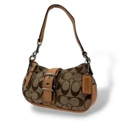 美品 コーチ ワンショルダーバッグ ミニバッグ アクセサリーバッグ 肩掛け可能