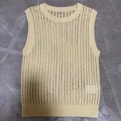【未使用品】UNIQLO ノースリーブニット S ベージュ