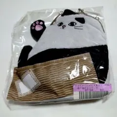 【新品未使用】フェリシモ　 猫デザインがま口ポーチのサムネイル