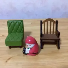 コンコンブル　うとうとサンタ　ロッキングチェア　緑のレトロソファー