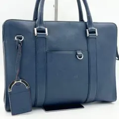 H573 BVLGARI ブルガリマン ブリーフケース PC A4収納 レザー - メルカリ