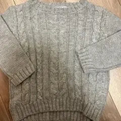 グレー ケーブル編み セーター 90サイズ