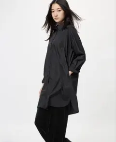 ユニクロ　オーバーサイズシャツワンピース