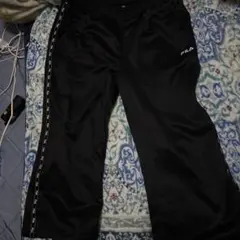 90sFILA ブラック ジャージパンツ　ストリート　古着