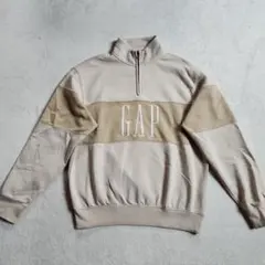 GAP ハーフジップ スウェット ベージュ XS ユニセックスのサムネイル