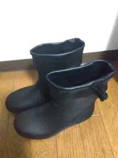ブラック折り返し長靴