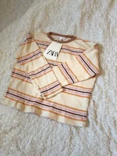 土日限定セール！【新品未使用タグ付き】ZARA ストライプ柄 Tシャツ 4-5歳