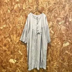 ZARA ザラ ロングワンピース フレア ノーカラーシャツ ベージュ レディース