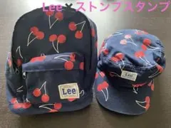 Lee チェリー柄 リュックとキャップセット