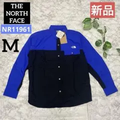 【新品】THE NORTH FACE ロングスリーブ ヌプシシャツ ブルー M