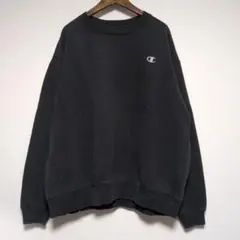 Champion ブラック スウェット トレーナー