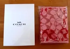 新品・未使用　COACH　コーチ　マフラータオル 箱・取り扱い説明紙付き