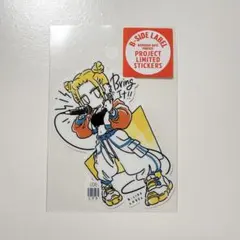 シウチトモミ B-SIDE LABELステッカー 音楽企画 ラッパーガール