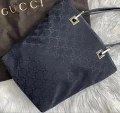 正規品 GUCCI GG柄 トートバッグ キャンバス×レザー ゴールド金具